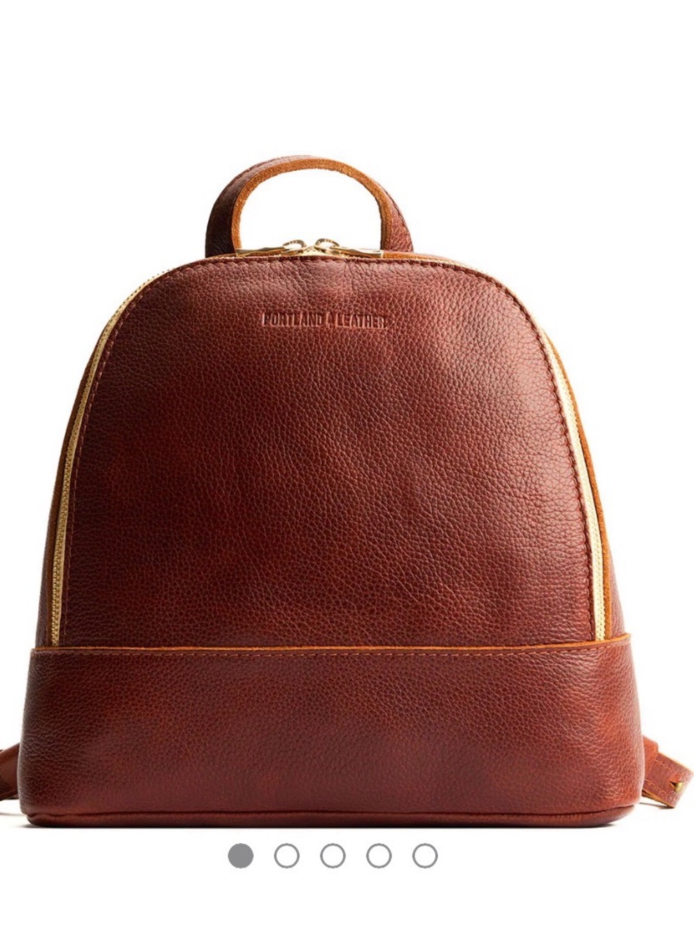 Portland Leather Chestnut Brown Leather Convertible Backpack
